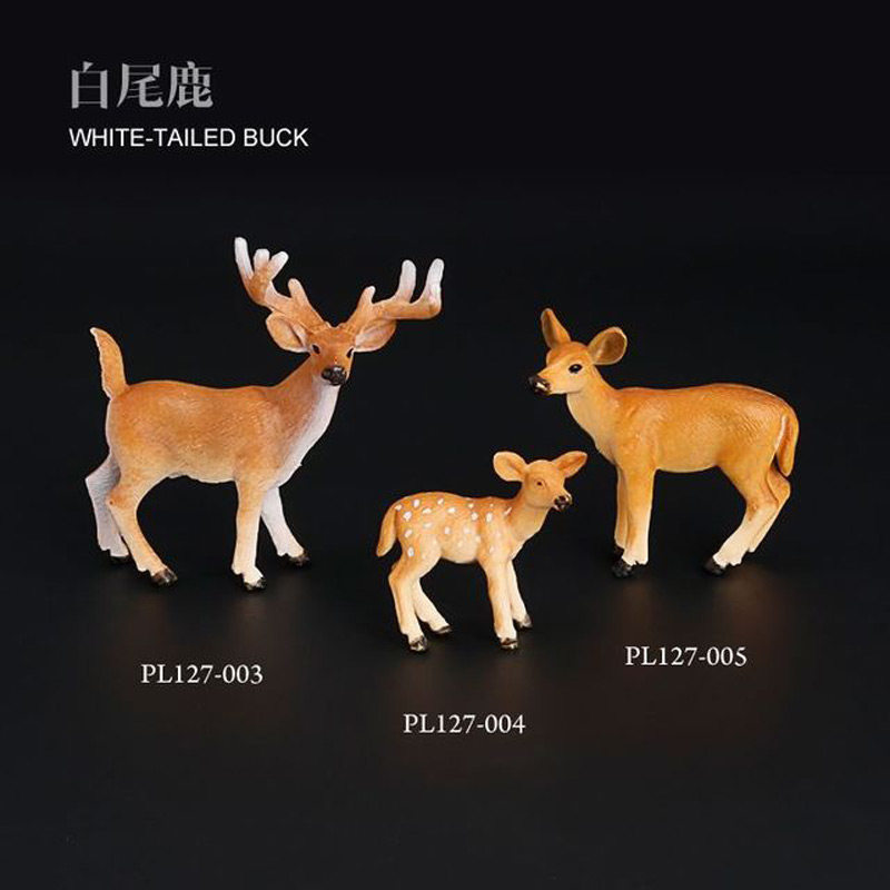 시뮬레이션 된 야생 동물 모델 인형 사슴 영양 SIKA 사슴 순록 누우 정적 어린이 동물 장난감 장식품