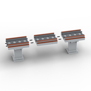 高架火车铁路桥轨道直轨弯轨玩具MOC小场景零配件diy小颗粒积木