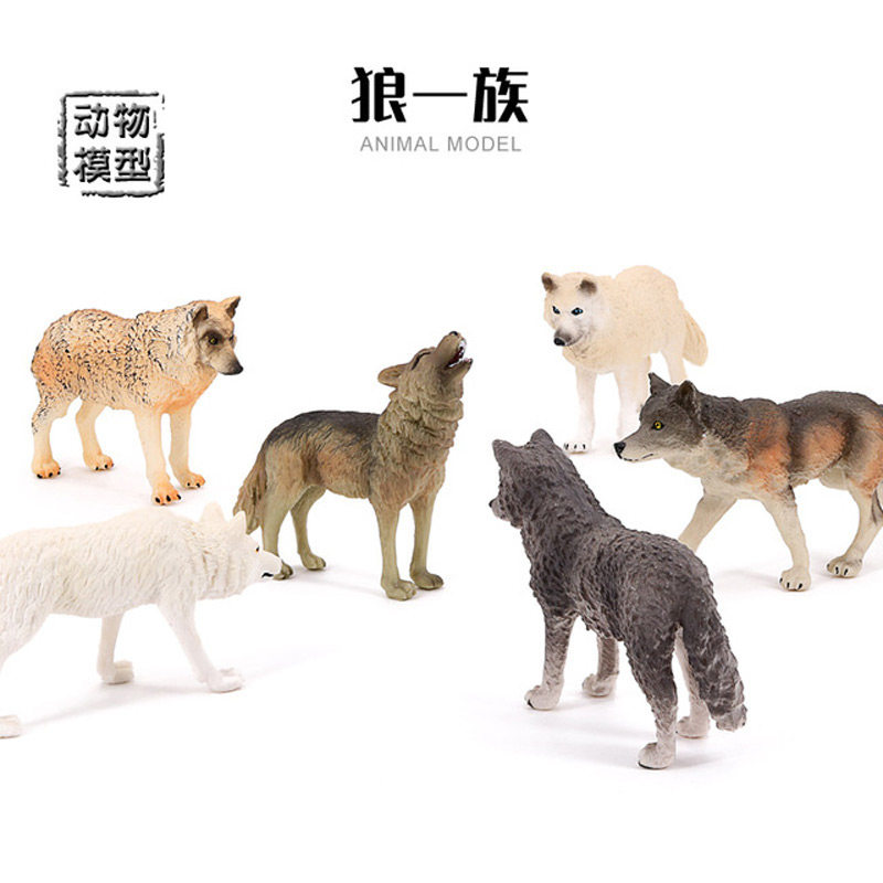 시뮬레이션 된 야생 동물 모델 플라스틱 어린이 장난감 활활 타오르는 회색 늑대 눈 늑대 정적 장식품 자동차 인형 인형