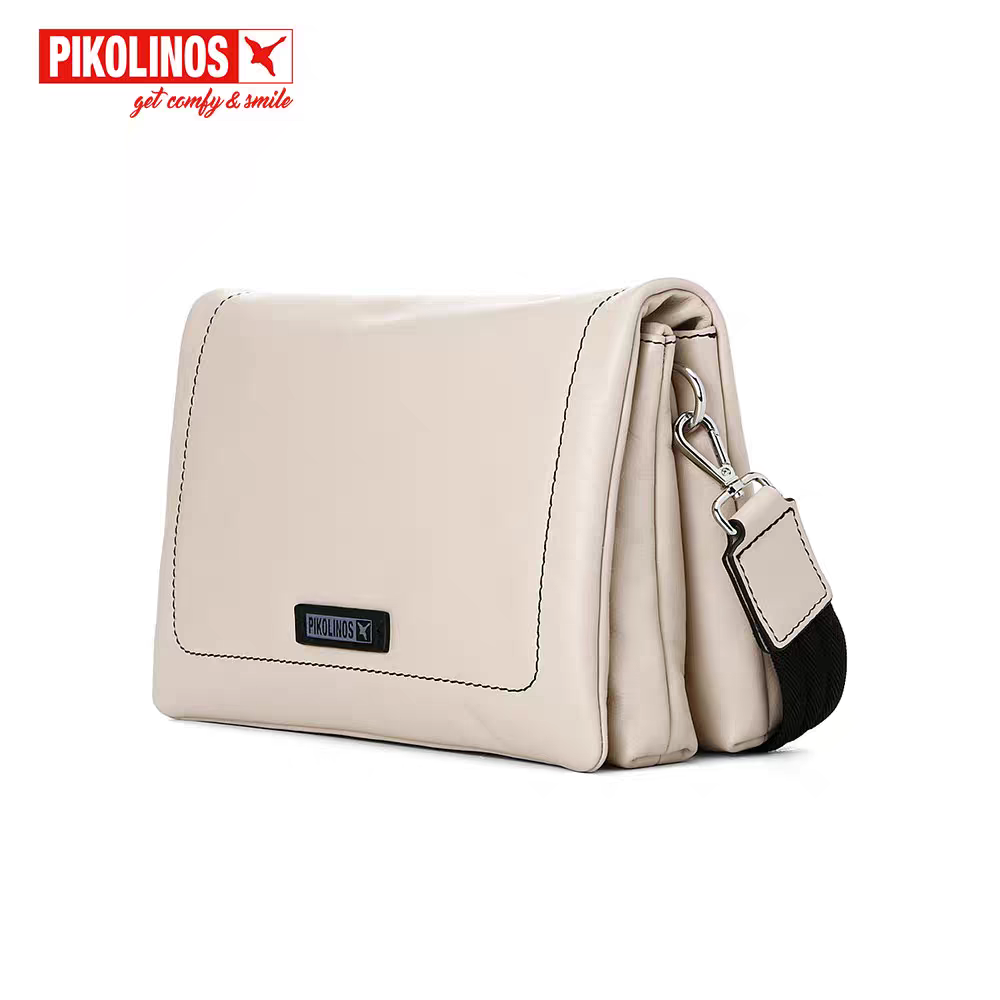 Pikolinos派高雁四季牛皮纯色简约素面单肩斜跨女包PC226601