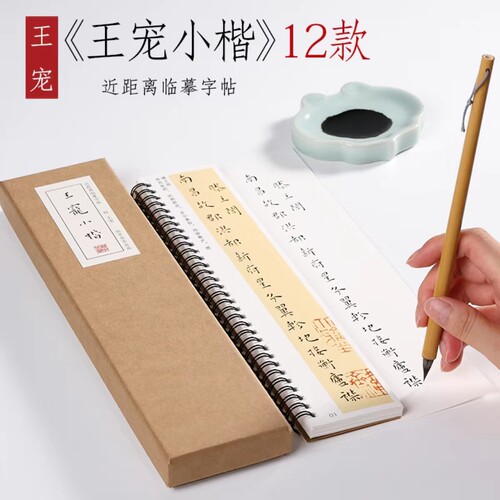王宠 楷书《王宠小楷》12款精选入门近距离毛笔书法临摹字卡字帖