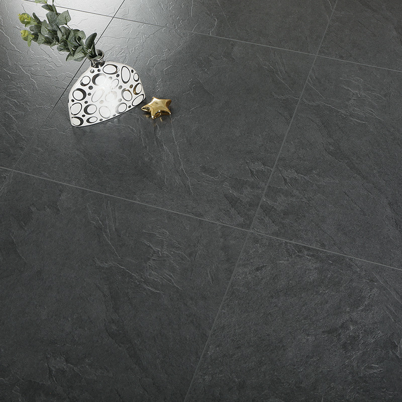 方块商业空间工业风仿大理石水磨石纹水泥灰黑白色强化复合木地板