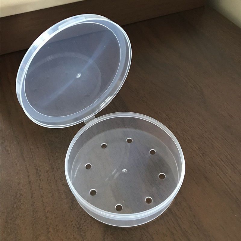加大号粉扑收纳盒透气有孔带孔防霉通风孔巨大号空盒子