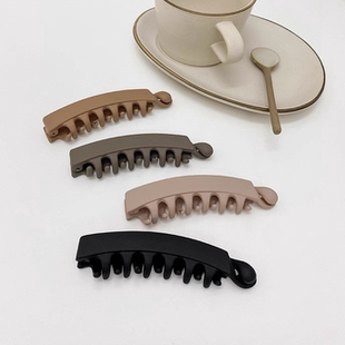 韩系哑光磨砂竖式发卡头发夹子小号香蕉夹发量少竖夹马尾发夹头饰