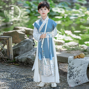 汉服男童2025新款秋冬儿童明制侠客公子帅气小少爷国风套装演出服