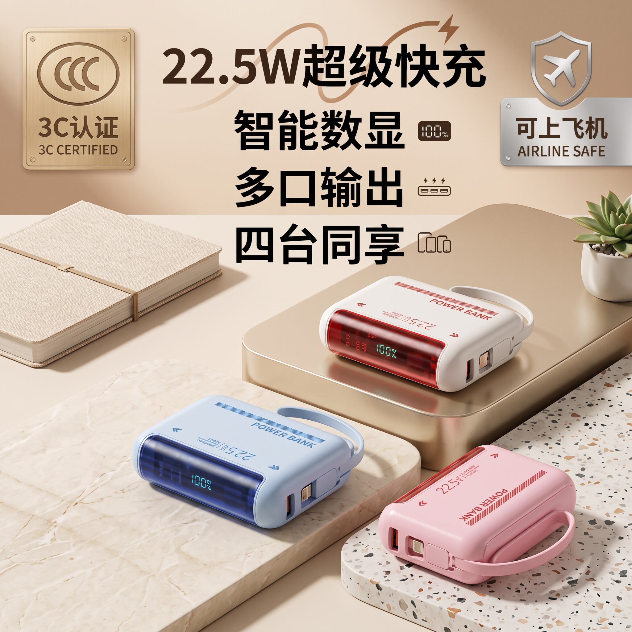 3C认证超级20000毫安快充充电宝