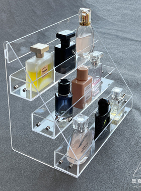 亚克力面膜化妆品护肤品资料多功能收柜台纳架直播用高背板展示架