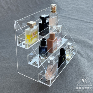 亚克力面膜化妆品护肤品资料多功能收柜台纳架直播用高背板展示架
