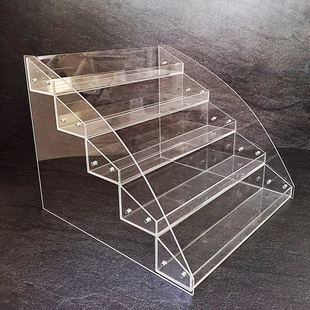 亚克力化妆品粉饼收纳架有机玻璃手办陈列架护肤品架子香水摆放架