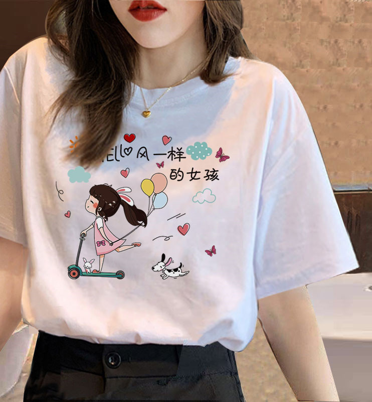 网红女学生闺蜜装百搭短袖T恤