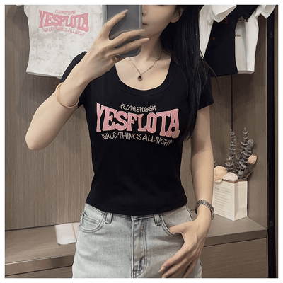 辣妹短款上衣女小个子甜辣风正肩