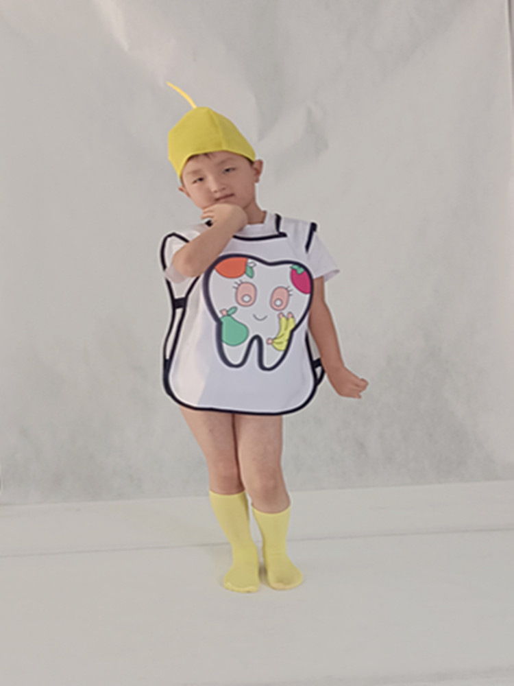 儿童牙细菌大战演出服黑牙白牙细菌舞蹈服装牙刷幼儿园牙齿表演服