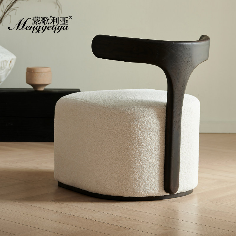 蒙歌利亚 牛角沙发椅|设计师单人椅子家用现代简约实木靠背休闲椅
