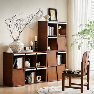 蒙歌利亚复古光影边柜格子柜组合书柜唱片柜床尾皮埃尔收纳餐边柜