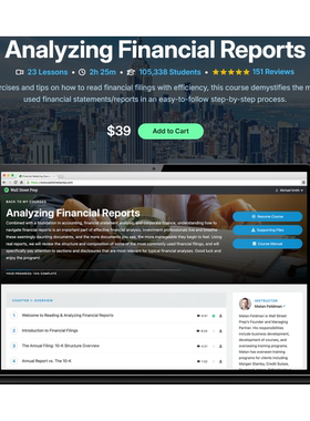 WSO/WSP/BIWS Analyzing Financial Reports Course 财务分析建模