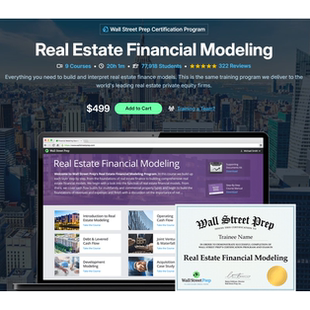 WSO/WSP/BIWS Real Estate REIT Modeling房地产投资基金估值建模