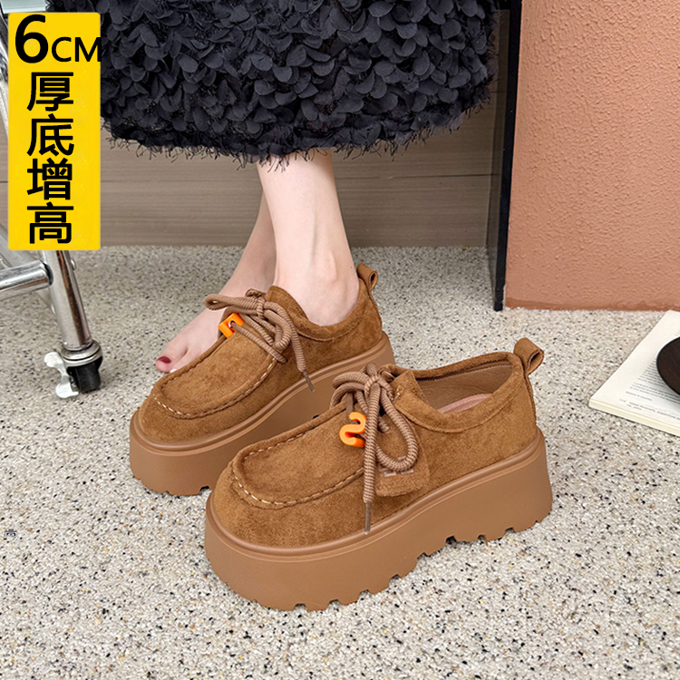 厚底内增高6CM小个子勃肯鞋女秋