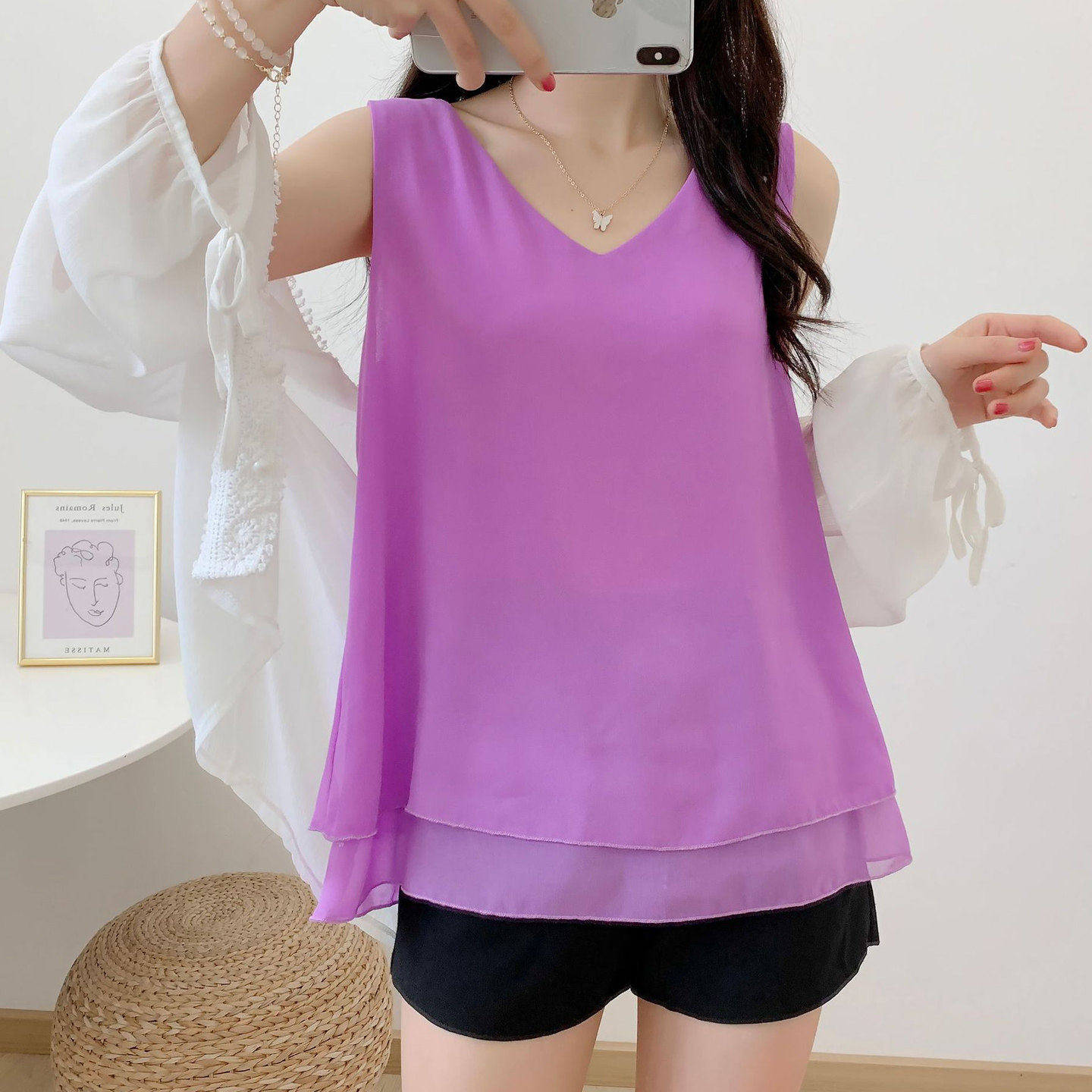 夏季大码打底背心吊带