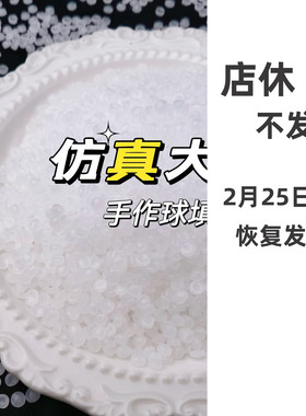 仿真大米粒手作球填充物手工diy捏捏乐材料包装饰物食玩白色米珠