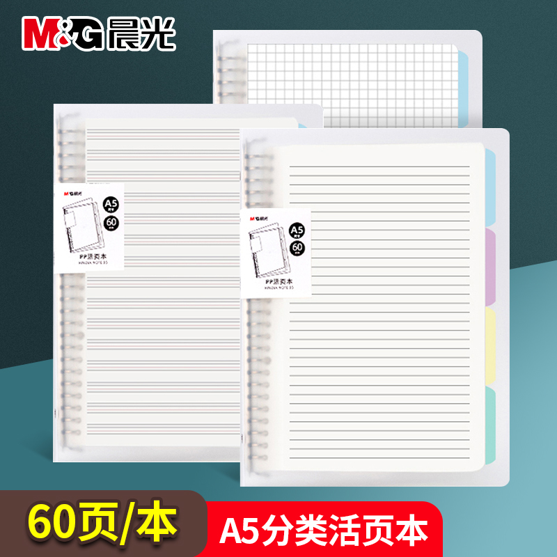 晨光B5英语活页本可拆卸外壳笔记本活页本子错英语本HB5600A