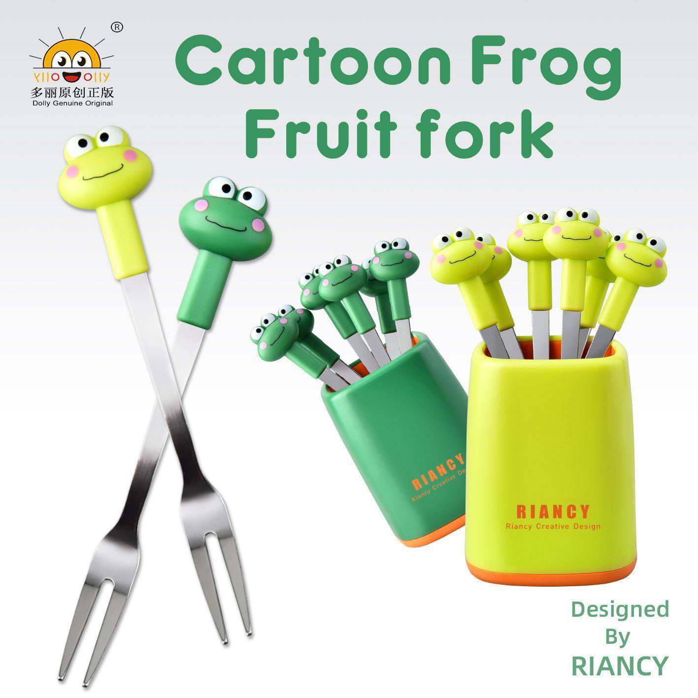 小清新不锈钢水果叉套装带水果碗家用儿童果签叉子带收纳罐可爱,餐饮具,水果叉/水果签,淘宝优惠券,粉丝福利购,淘宝优惠卷