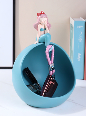 美人鱼创意玄关客厅新年轻奢装饰