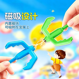 蛋弹簧仔抓钩派对勾爪游戏解压神器钩爪绳索发射器夜光儿童玩具
