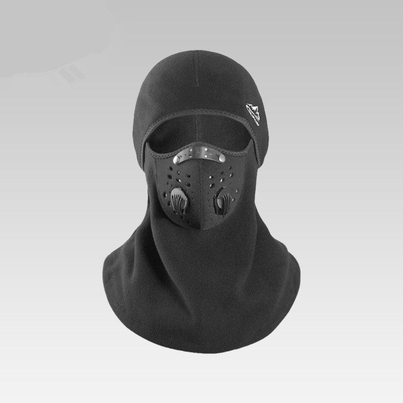 新款保暖头套秋冬户外防雾霾口罩运动骑行防风加绒加厚摇粒绒头巾