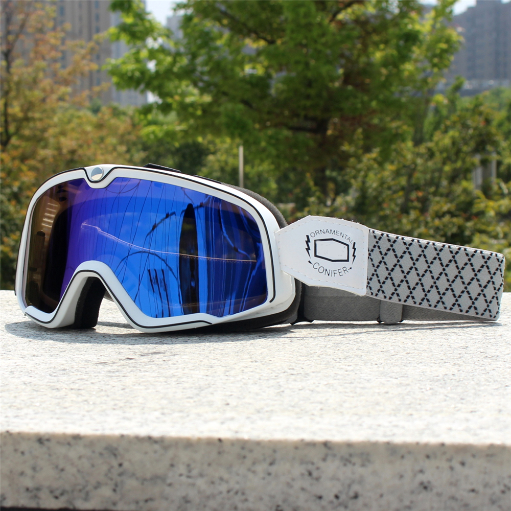 复古哈雷风镜摩托车头盔护目镜防风透明机车半盔全盔通用近视眼镜