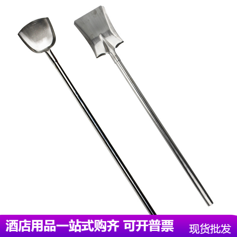 不锈钢铲子加厚铁铲炒铲商用农村铁锅炒菜搅拌食堂厨师大锅铲