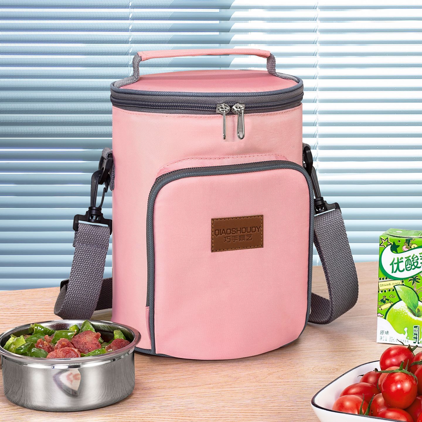 保温饭盒袋子手提袋保温袋铝箔饭袋饭盒袋提饭的手提包圆形饭盒包