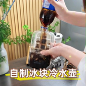 冰块模具大容量食品级硅胶冰格家用制冰神器带盖按压储冰盒制冰盒