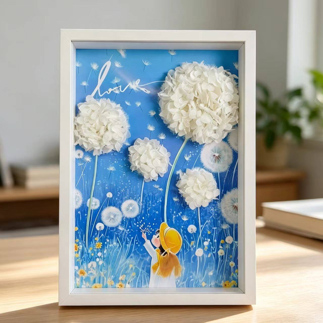 云南真干花永生花束成品相框装饰画摆件闺蜜生日乔迁开业高级礼物