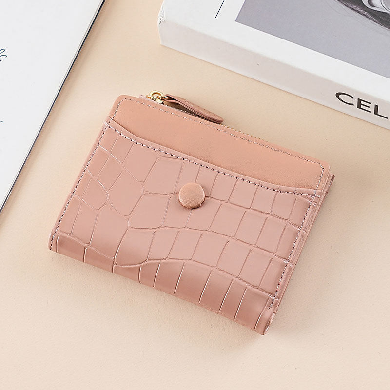 2026新款复古钱包女式多功能短款小巧零钱包简约时尚拉链两折皮夹