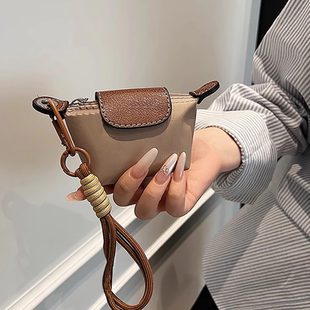 韩系迷你饺子包2026新款零钱口红耳机收纳包小众设计钥匙扣挂件包