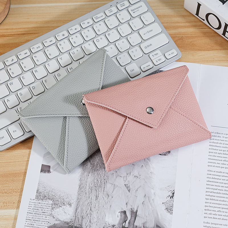 简约纯色钱包女士新款日式信封卡包高级感超薄迷你驾驶证件收纳包