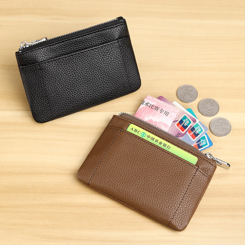 新款零钱包女士高档迷你真皮质感钥匙口红收纳包大容量手拿硬币包