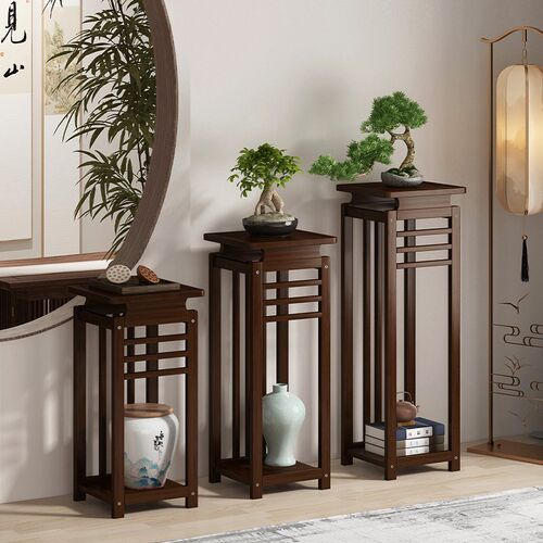 Chinese flower pot rack living room decoration display stand