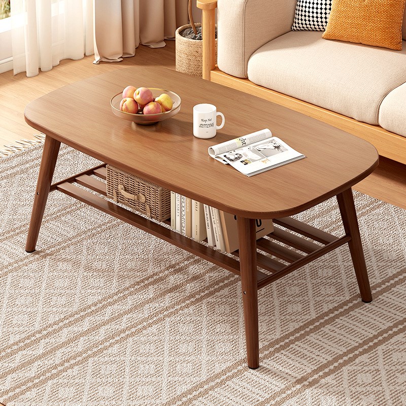 Folding coffee table double layered small desk living room
