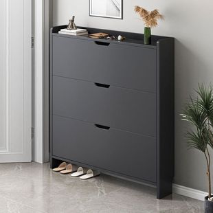 Flip bucket shoe cabinet narrow cabinet entrance rack