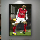 阿森纳挂画亨利装 英超Arsenal海报亨利兵工厂热苏斯晶瓷画 饰画