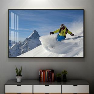 滑雪装饰画东北冰雪大世界主题极限运动滑冰户外 滑雪场宣传挂画