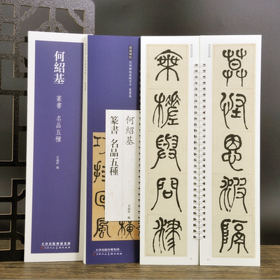 篆书字卡 何绍基 篆书名品五种 经典碑帖 近距离临摹书法字卡 名家书法临摹习字卡