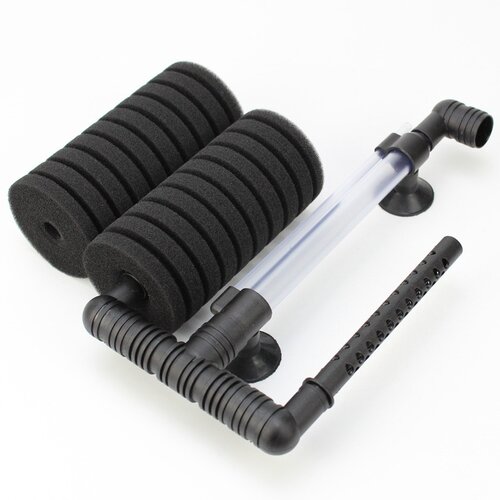 水族信友XY-2822/2830双头生化棉过滤器鱼缸气动海棉水妖精壁挂