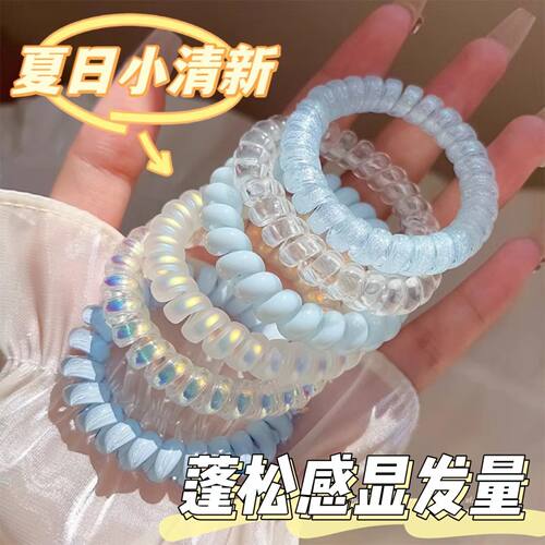 高品质葡萄椰椰波点电话线发圈