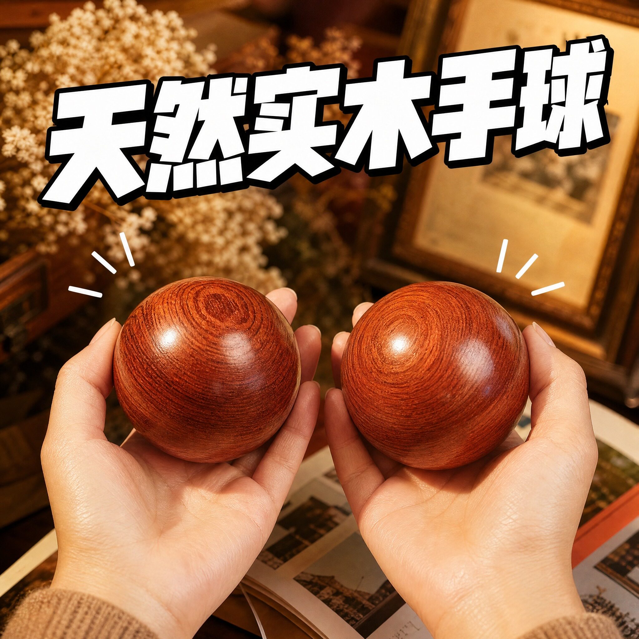 纯天然养生健身保健球手部按摩
