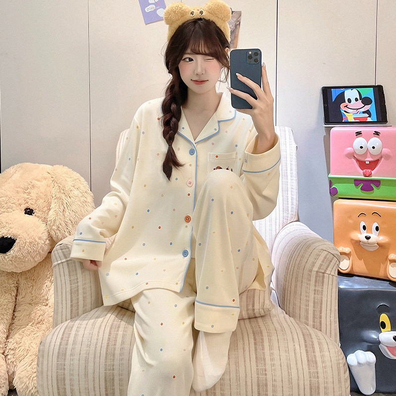 学生孩子潮套装胖童儿童冬长袖纯棉收边春秋季女童女孩睡衣家居服