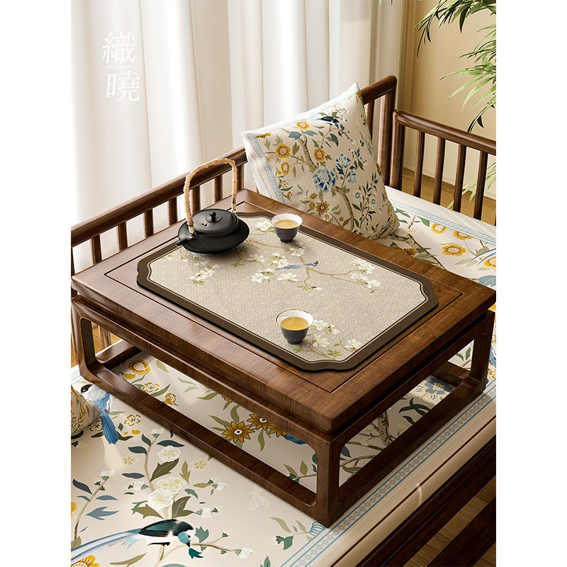 罗汉床小茶几茶席垫布中国风吸水桌旗新中式禅意茶桌垫小尺寸垫子,居家布艺,桌旗,淘宝优惠券,粉丝福利购,淘宝优惠卷