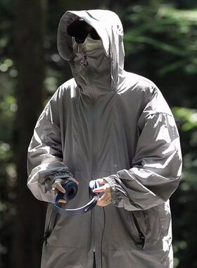 进口山系机能防紫外线冲锋衣男夏轻薄款户外速干防晒皮肤衣服夹