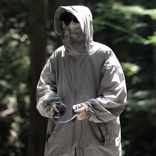 进口山系机能防紫外线冲锋衣男夏轻薄款 户外速干防晒皮肤衣服夹